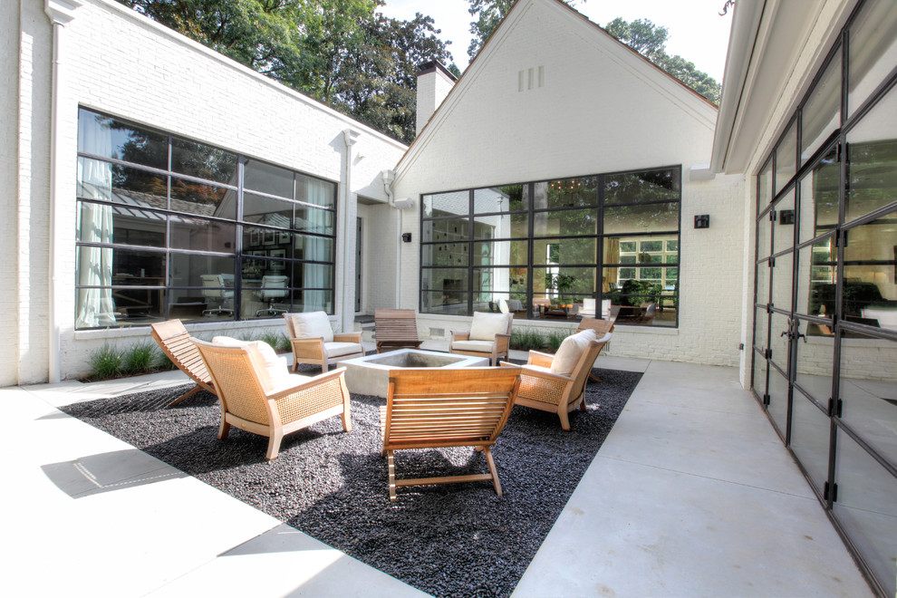 Black Pea Gravel Patio Transitional with Casual Casual Elegance Clean