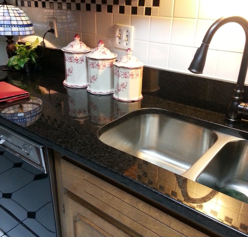Black Pearl Granite Countertops Spaces with None 