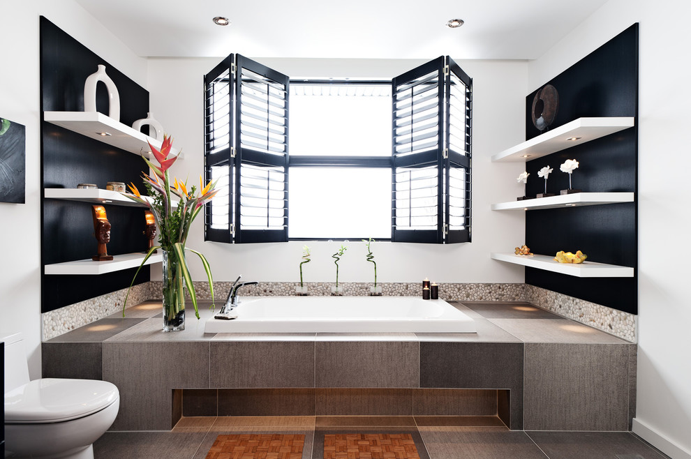 Black Plantation Shutters Bathroom Contemporary with Architecture Photography Black Plantation