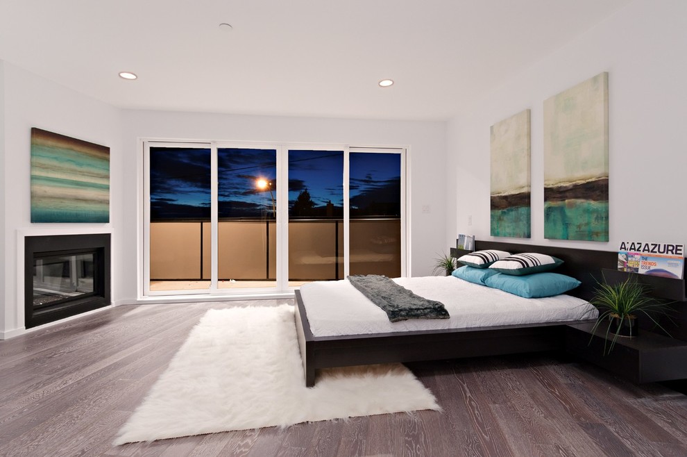 Black Platform Bed Bedroom Contemporary with Bedroom Fireplace Black Bed