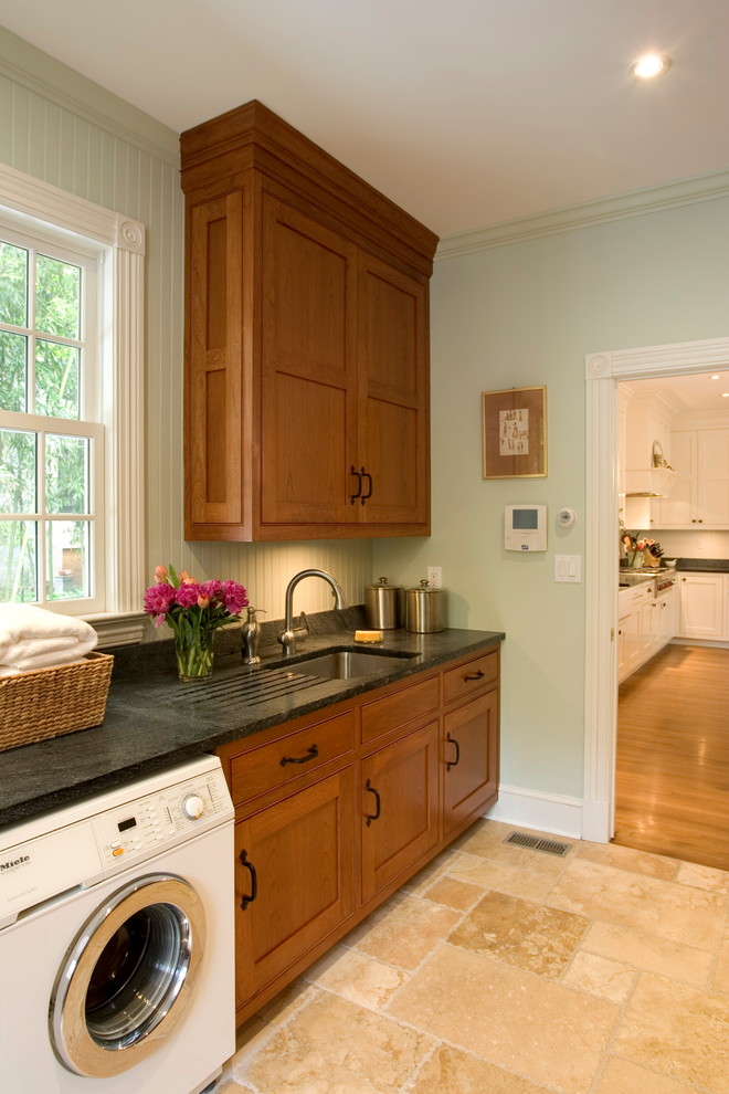 Black Soapstone Countertops Laundry Room Traditional with Basket Beadboard Black Soapstone