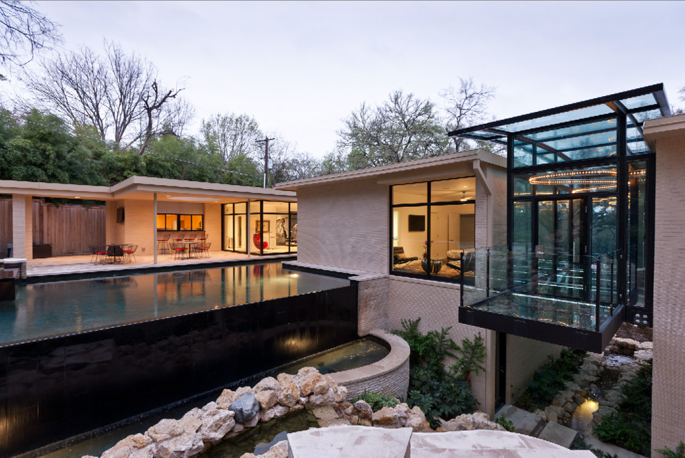 Black Stair Railing Exterior Modern with Balcony Contemporary Eclectic Flat