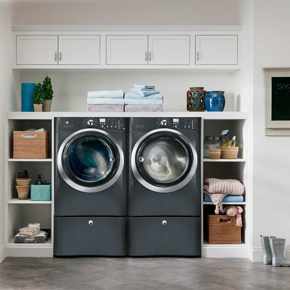 Blinds for Basement Windows Laundry Room Transitional with None 