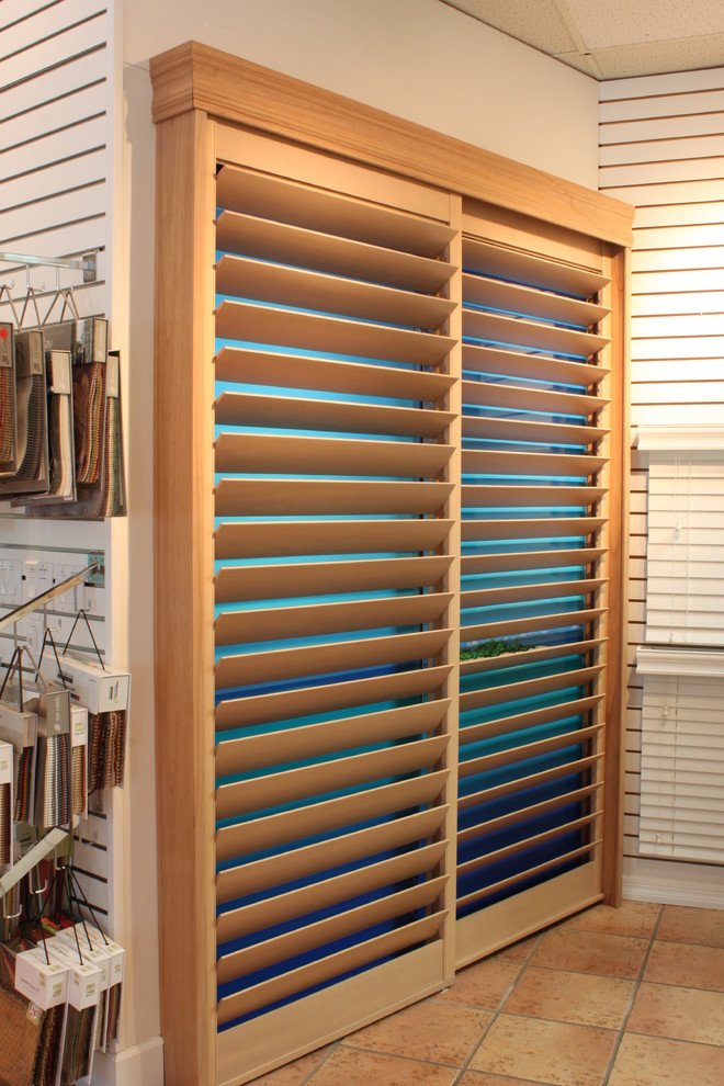 Blinds of All Kinds Dining Room Transitional with 4 12 Louvers Blinds