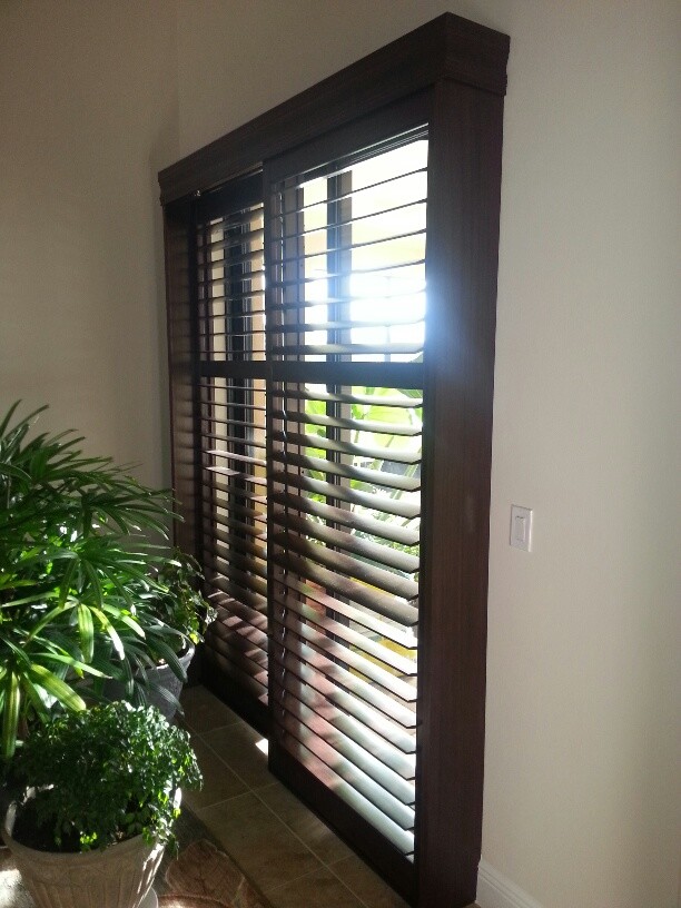 Blinds of All Kinds Home Office Traditional with Brevard Cocoa Deco Frame
