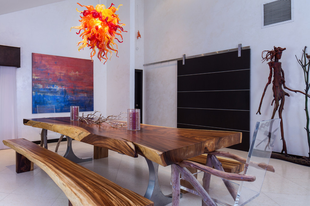 Blown Glass Chandelier Dining Room Contemporary with Acrylic Chair Blown Glass