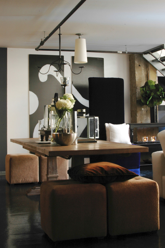 Blue Velvet Chair Dining Room Eclectic with None 