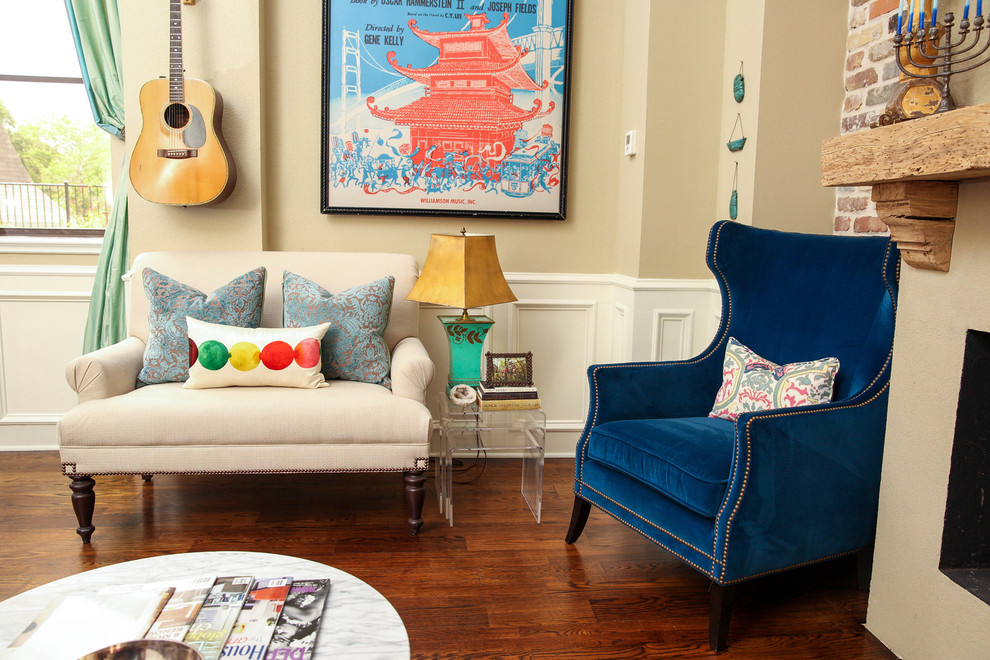 Blue Velvet Chairs Living Room Eclectic with Artistic Living Room 
