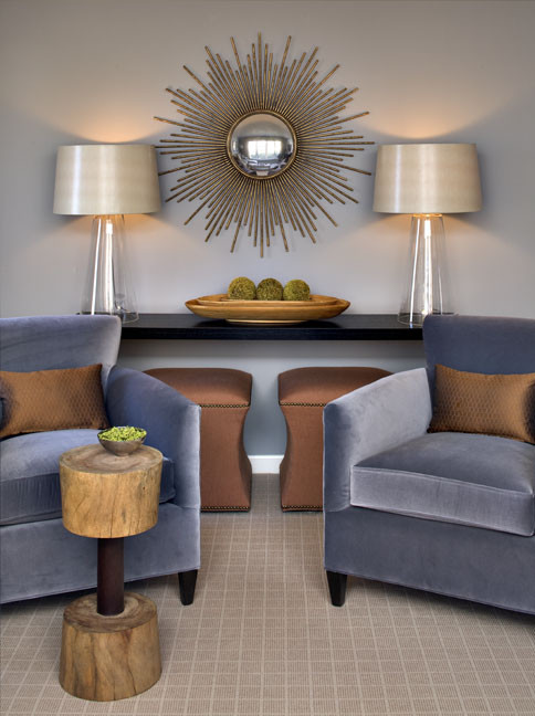 Blue Velvet Chairs Living Room Modern with None 