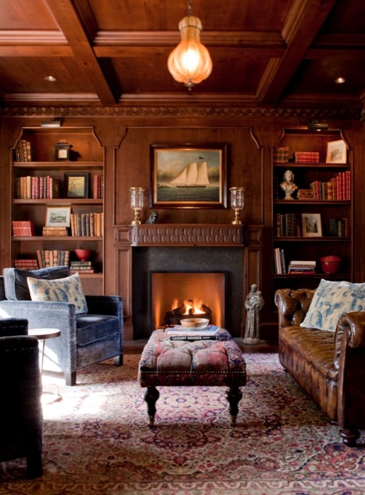 Blue Velvet Chairs Living Room Traditional with Bust Sculpture 