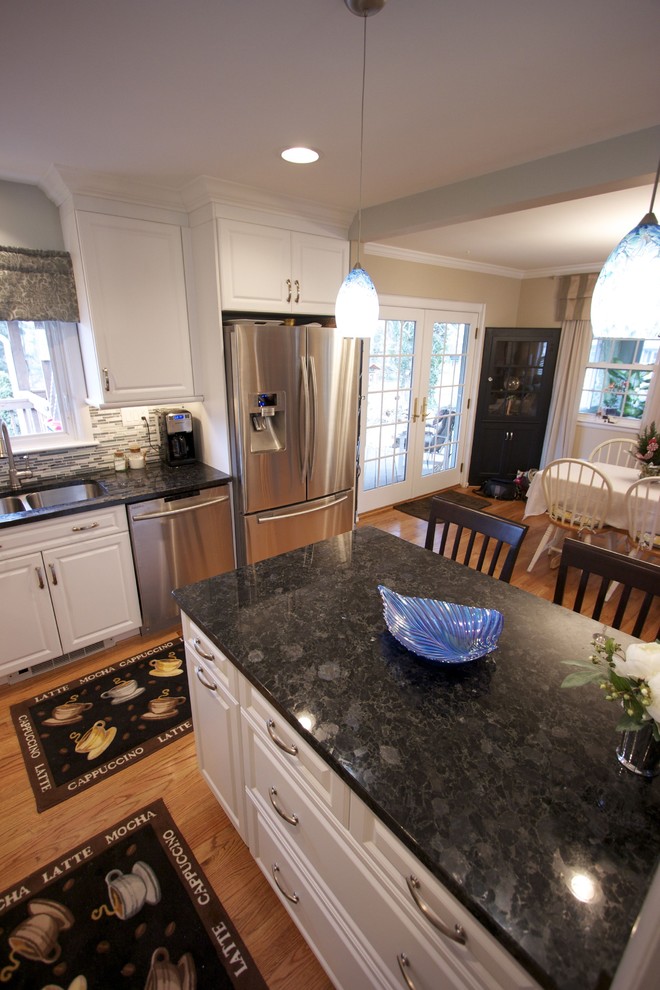 Blue Volga Granite Kitchen Traditional with None 