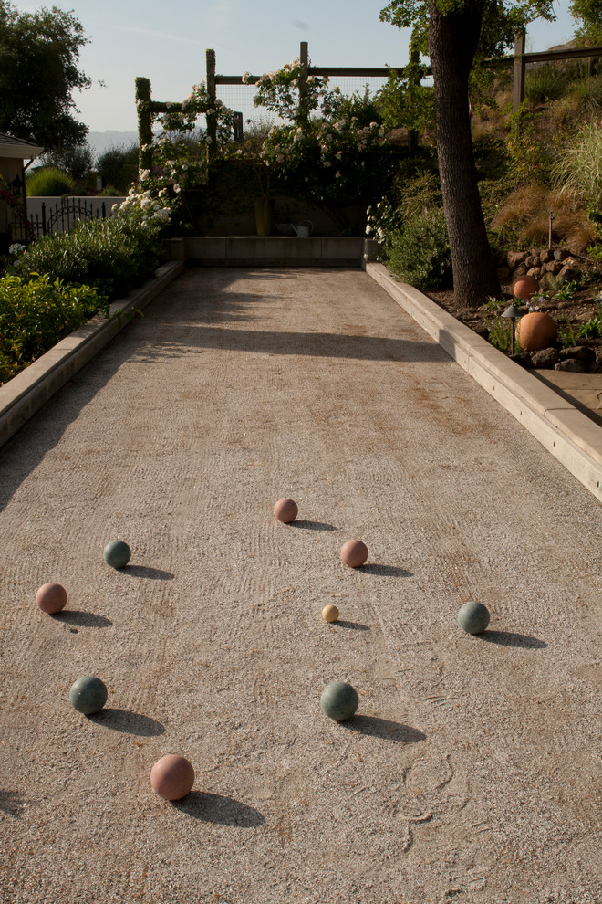 Bocce Ball Court Landscape Traditional with Bocce Court Flowers Game