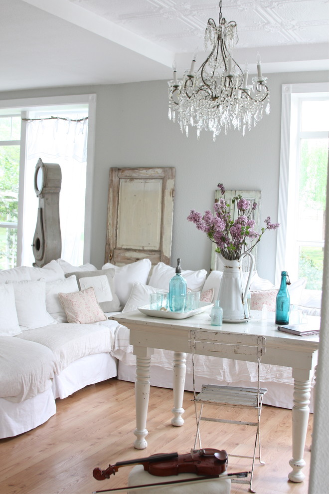 Bohemian Chic Decor Living Room Farmhouse with Bistro Chair Bottles Chandelier