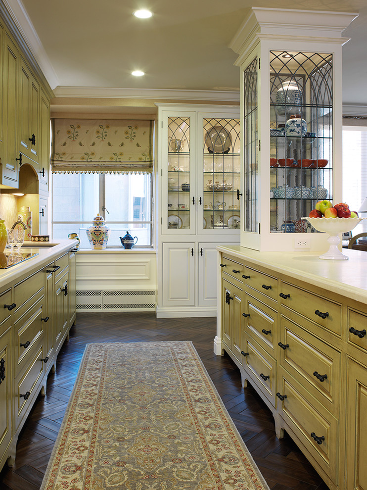 Bone China Dinnerware Kitchen Traditional with Ceiling Lighting China Cabinets