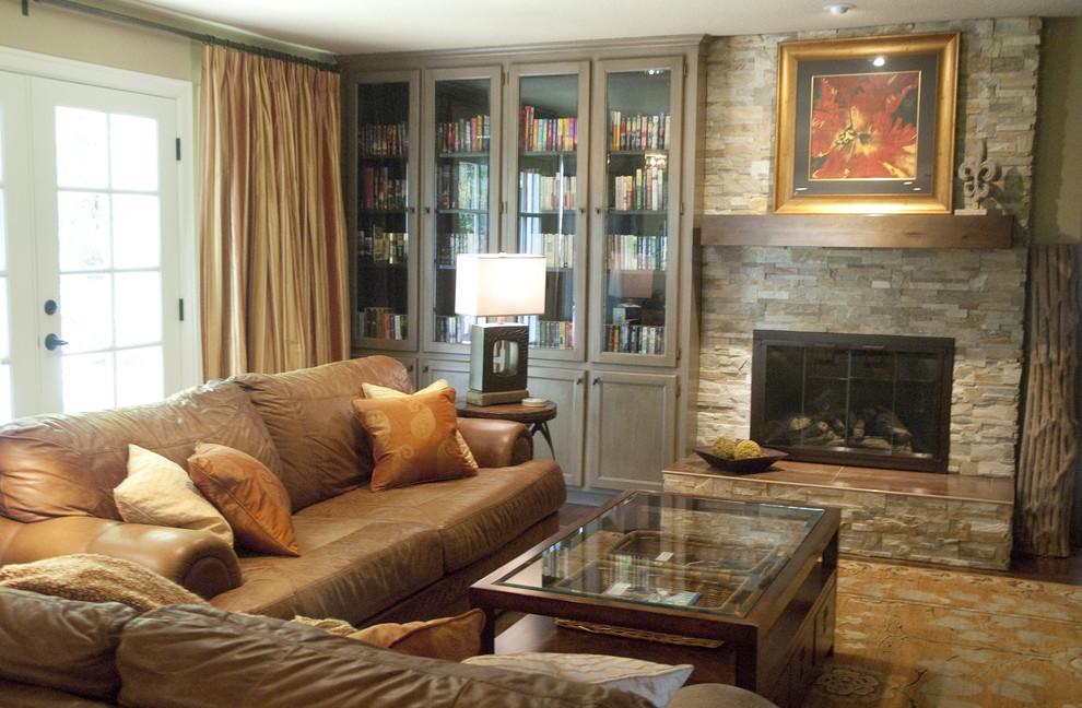 Bookcases with Glass Doors Living Room Traditional with None 