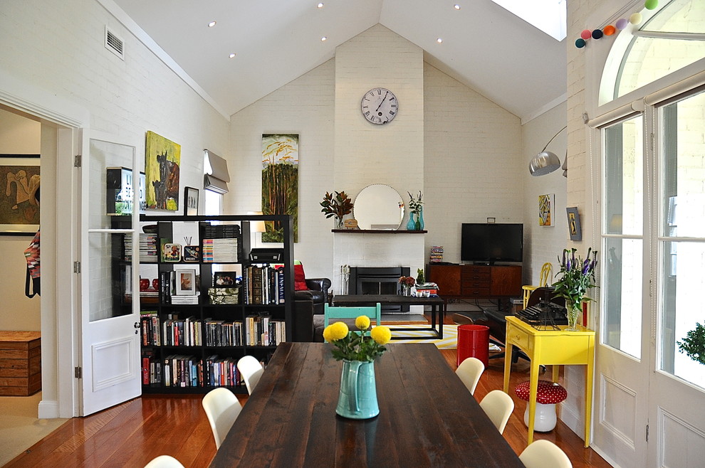 Bookshelf Room Divider Dining Room Eclectic with My Houzz 