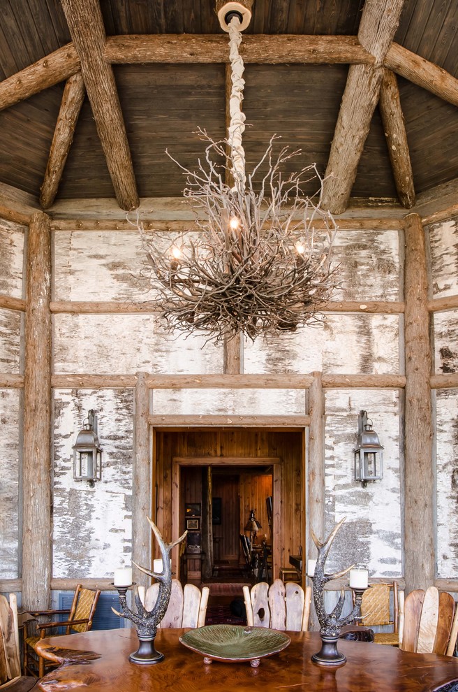 Branch Light Fixture Dining Room Rustic with Adirondack Antlers Birch Bark