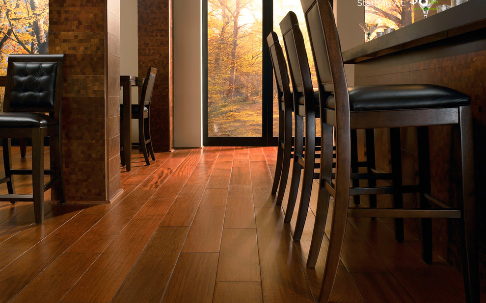 Brazilian Walnut Flooring Kitchen Contemporary with None 
