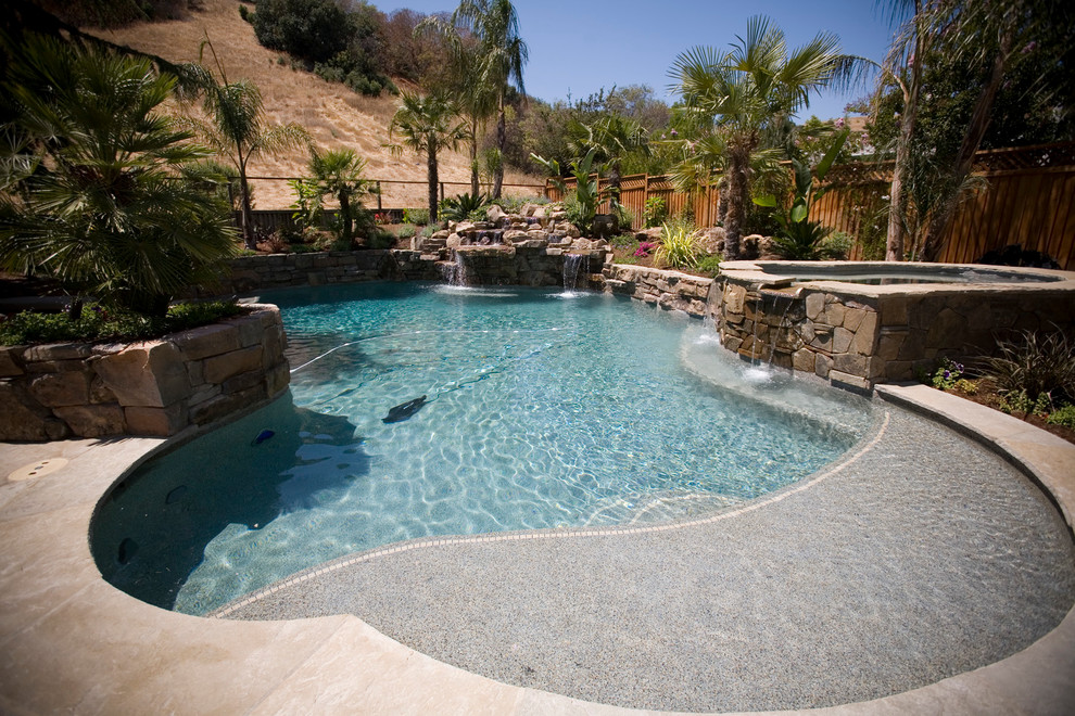 Brazilian Walnut Flooring Pool with Backyard Retreat Beautiful Pools