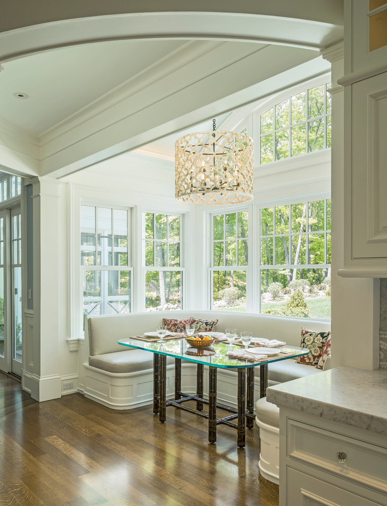 Breakfast Nook Lighting Dining Room Traditional with Banquette Banquette Seating Breakfast