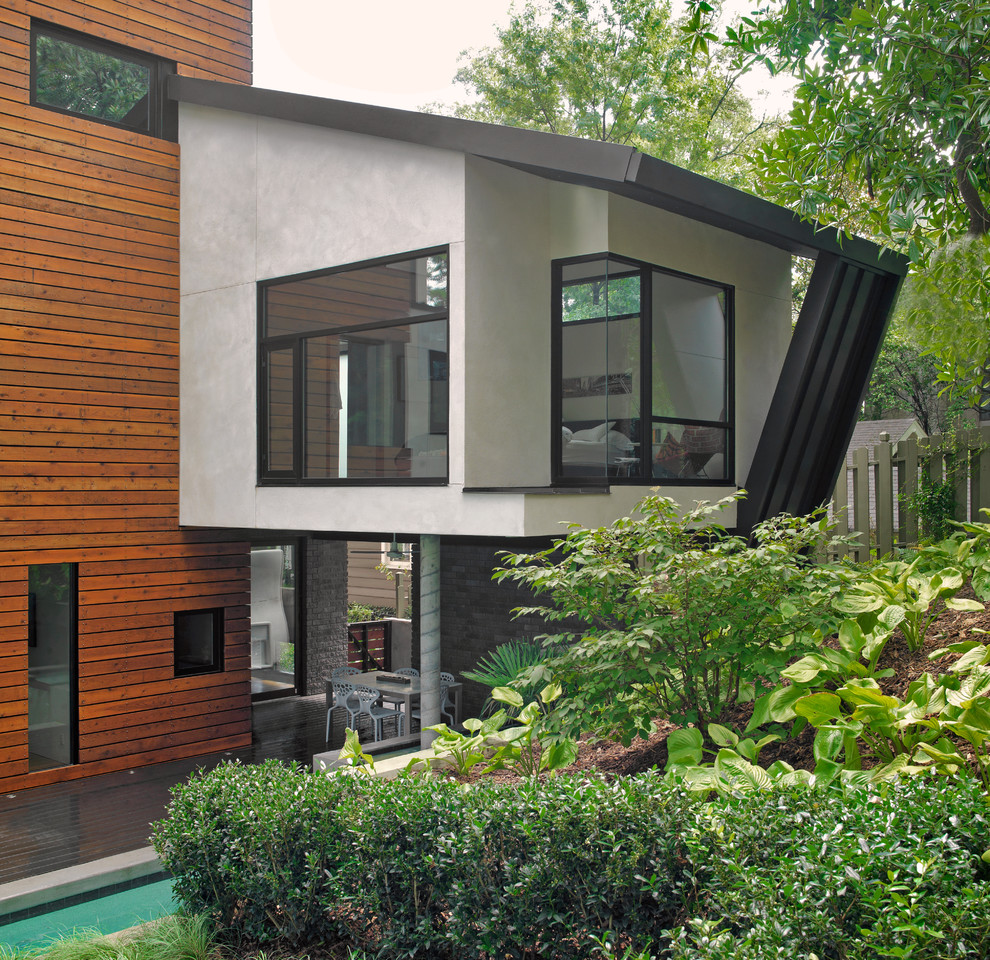 Brick Fireplace Remodel Exterior Contemporary with Back Yard Cant Charcoal
