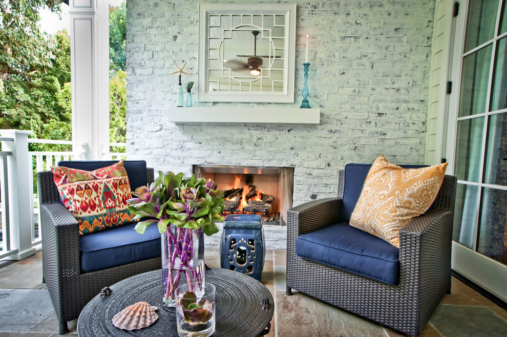Brick Patio Ideas Patio Contemporary with Blue Garden Stool Blue