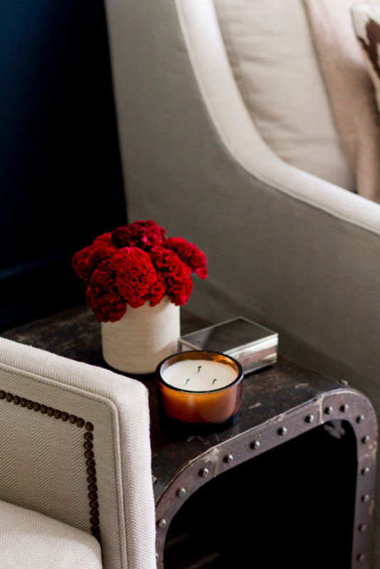 bronze side table Spaces Transitional with abstract art accessories antique