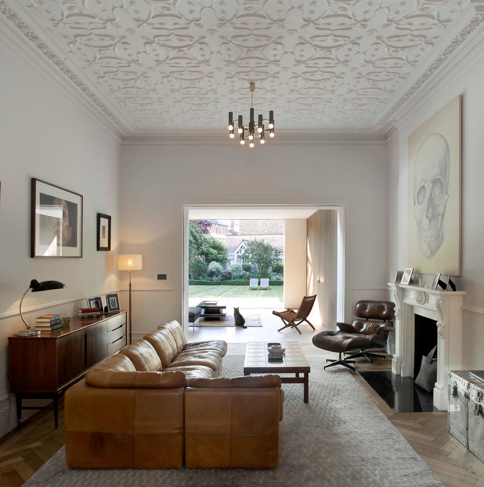 Brown Leather Sectional Living Room Transitional with Brown Leather Sectional Sofa