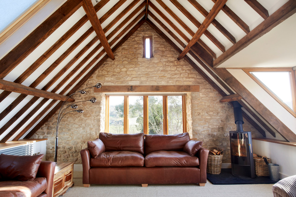 Brown Sofa Living Room Living Room Contemporary with Attic Family Room Barn