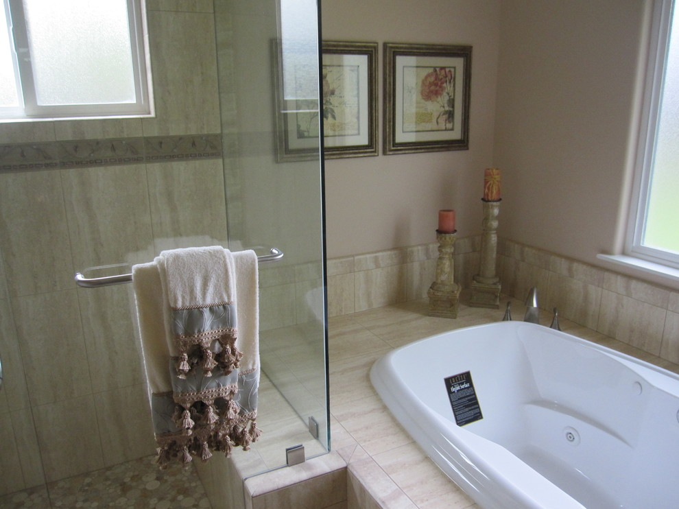 Brushed Chrome Finish Bathroom Traditional with Contemporary Flip Home Redo