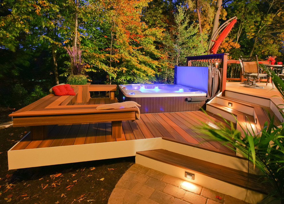 Built in Deck Bench Exterior Traditional with Annapolis Decks Azek Pvc