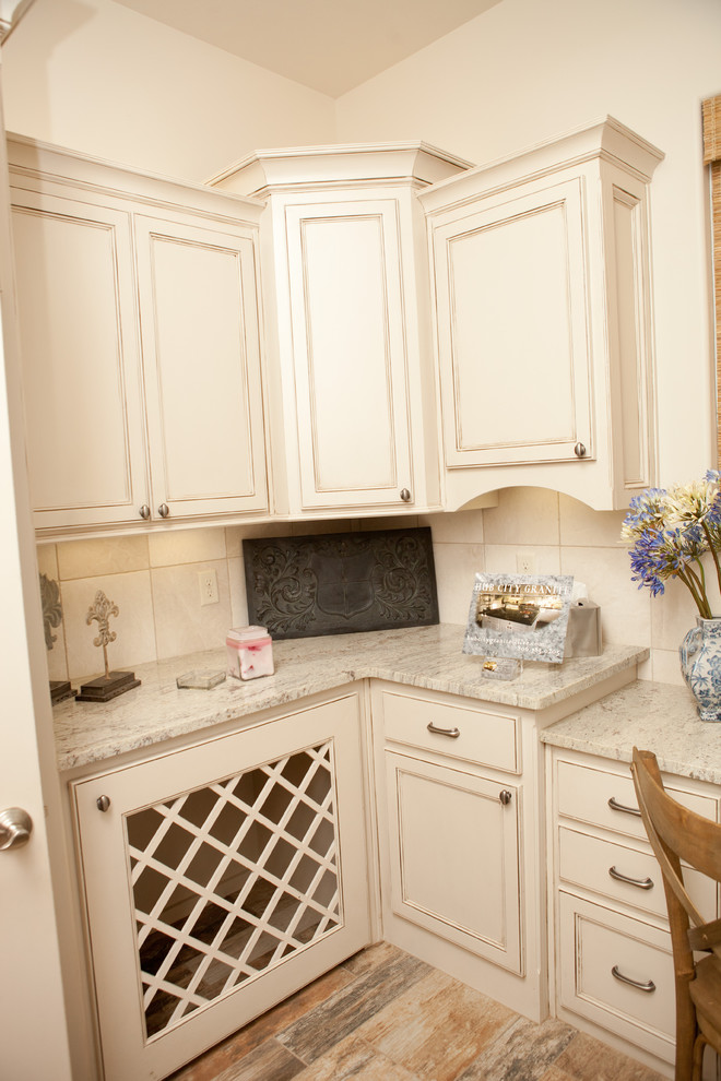Built in Dog Crate Laundry Room Contemporary with None 