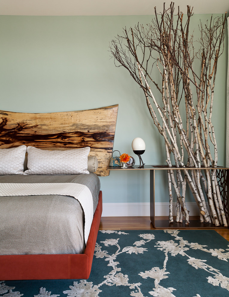 Built in Headboard Bedroom Rustic with Applegate Tran Architectural Photographer