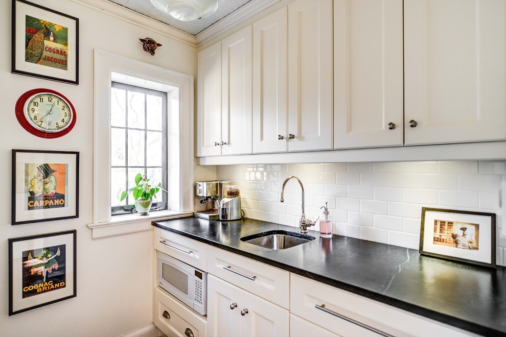Built in Microwave Cabinet Kitchen Traditional with Additions Architect Black Counter