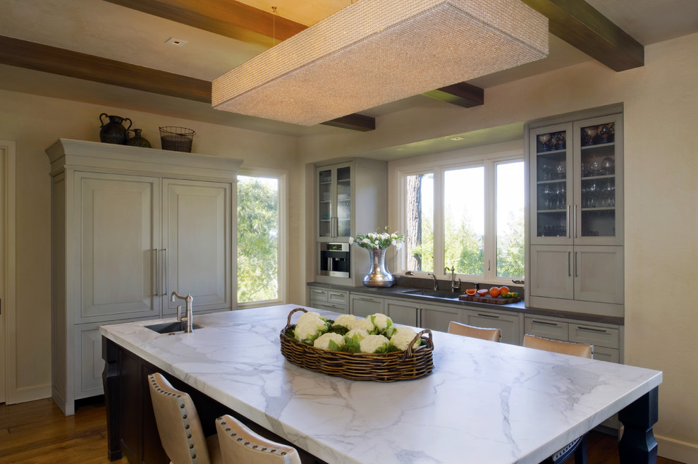 Built in Microwave Cabinet Kitchen Transitional with Built in Coffee Maker