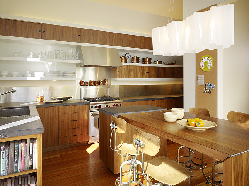 Built in Pizza Oven Kitchen Modern with Artemide Logico Lamp Modern