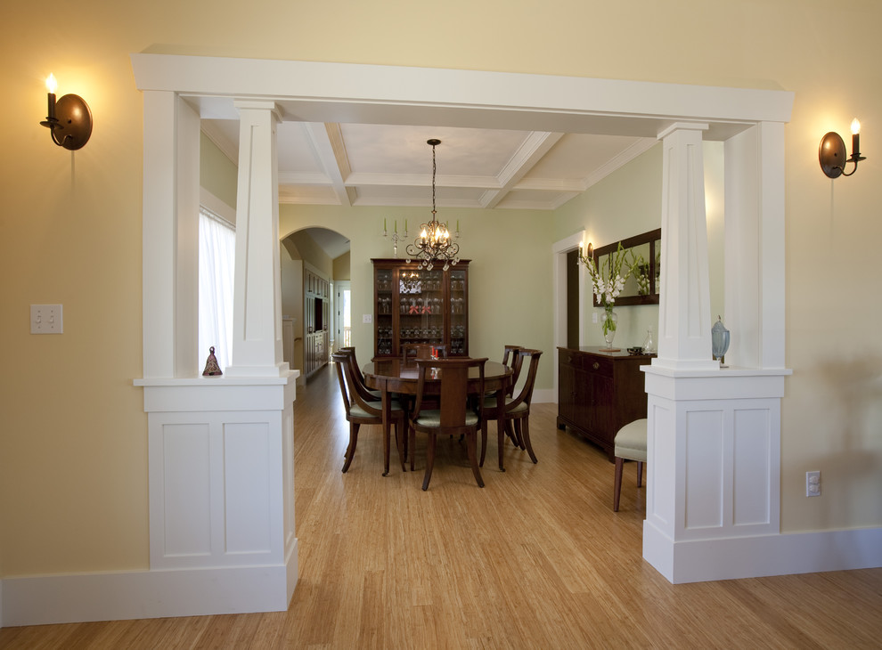 Built in Room Dividers Dining Room Craftsman with None 
