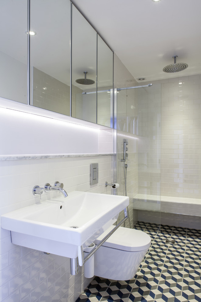 Built in Shower Bench Bathroom Contemporary with Bathroom Mirror Bathroom Tiles