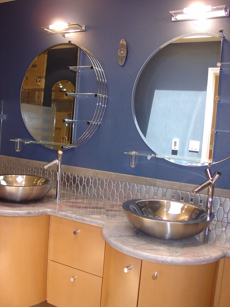 Built in Shower Shelves Bathroom Contemporary with Beautifully Detailed Chrome Mirrored