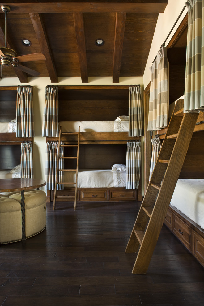 Bunk Bed Ideas Bedroom Rustic with Bed Curtains Built In