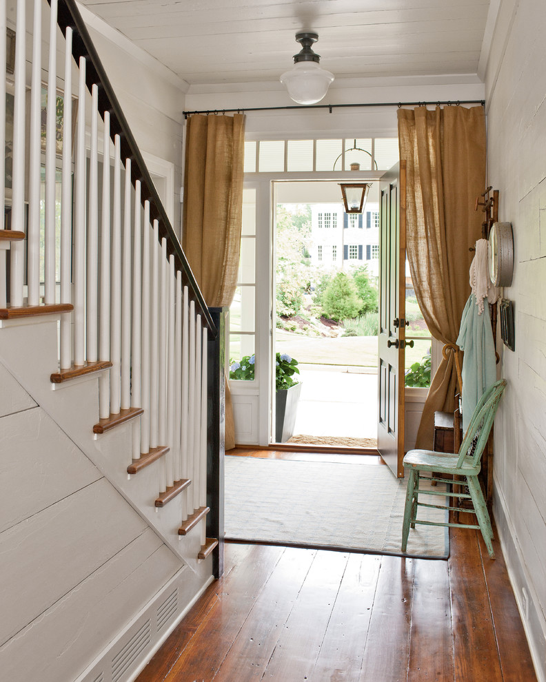 Burlap Curtain Ideas Entry Farmhouse with Burlap Curtains Ceiling Light