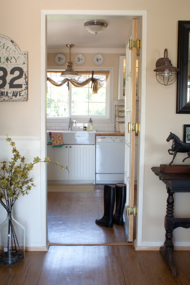 Burlap Roman Shades Kitchen Traditional with Curtains Doorway Entry Way