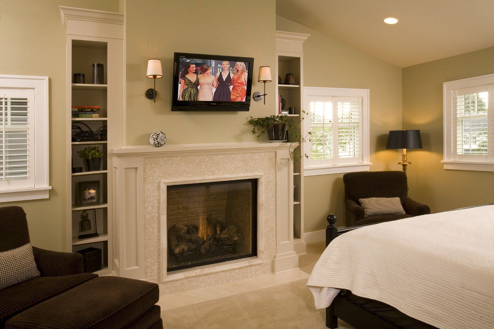 Bursa Beige Marble Bedroom Traditional with None 
