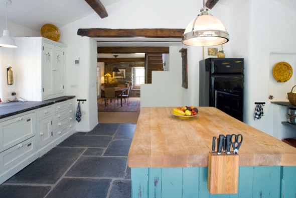 Butcher Block Countertops Kitchen Eclectic with None 