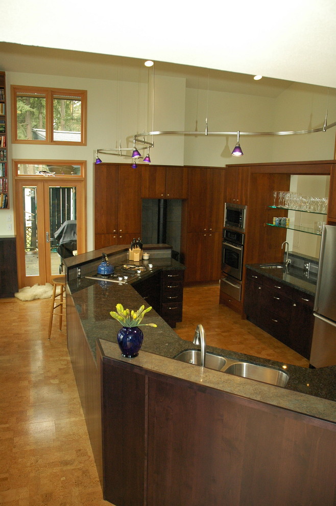 Butterfly Blue Granite Kitchen Contemporary with Apc Cork Butterfly Blue1