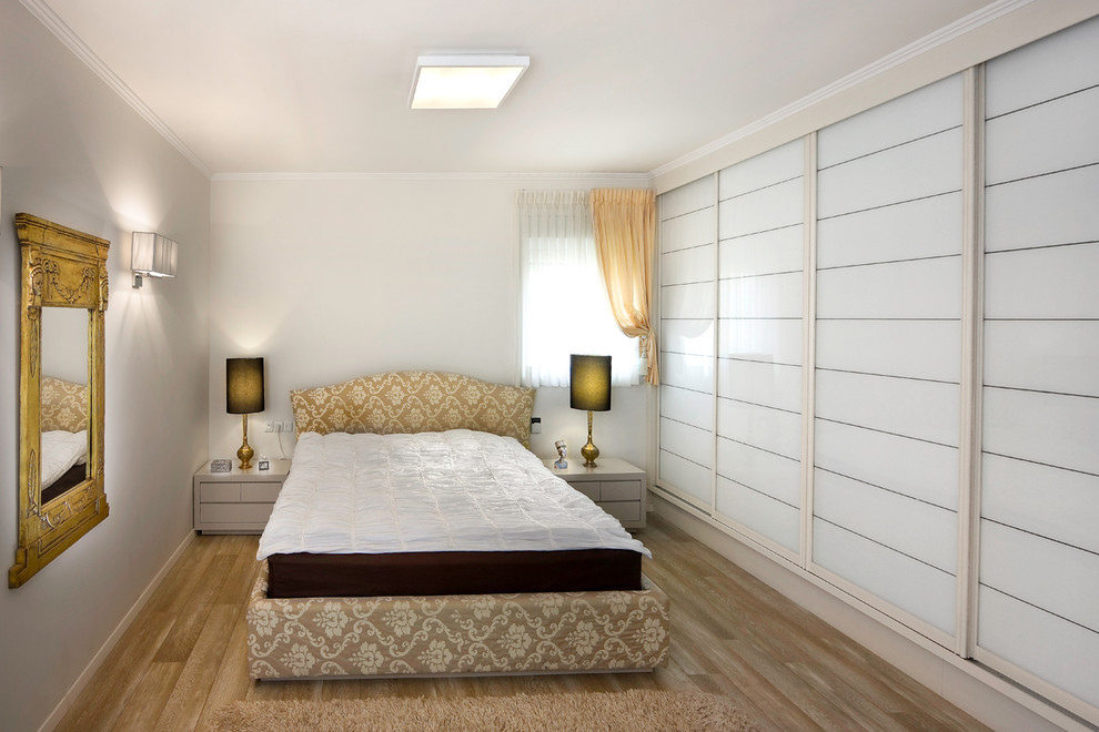 Bypass Closet Doors Bedroom Eclectic with Bedside Tables Brocade Closet