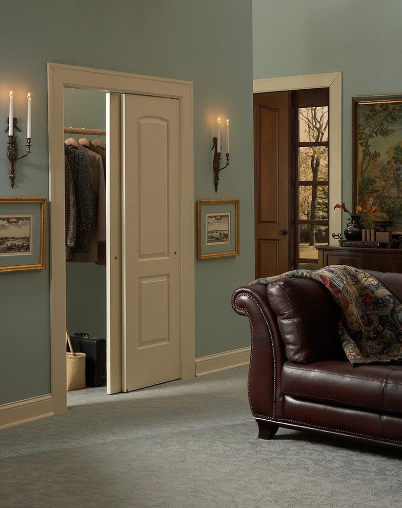 Bypass Door Hardware Living Room Contemporary with None 