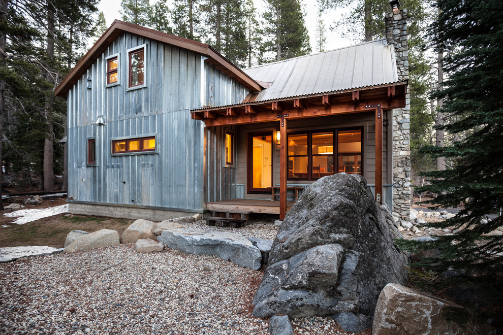 Cabin Siding Ideas Exterior Contemporary with Boulder Landscape Boulders Brown