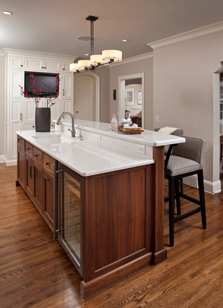 Cabinet for Mini Fridge Kitchen Transitional with Beverage Cooler Counter Stools