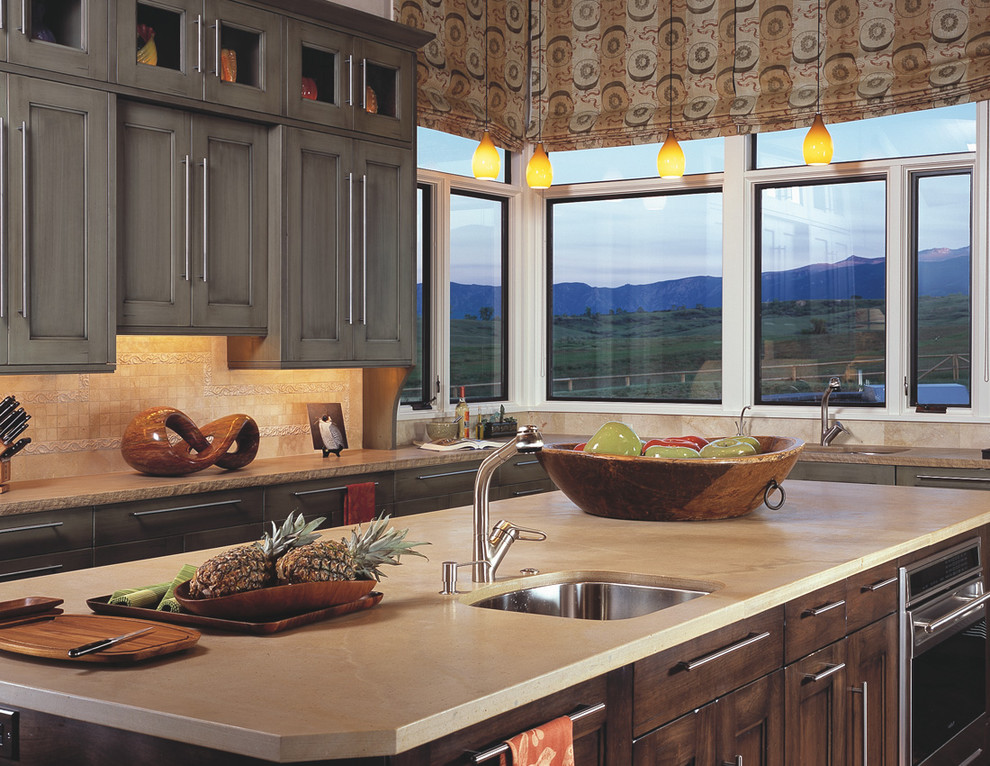 Cabinet Stain Colors Kitchen Transitional with Clean Fruit Bowl Hardware
